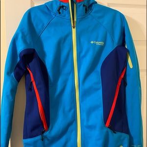 Columbia Women's Titanium OmniHeat Full Zip Hooded Soft shell Jacket in size L